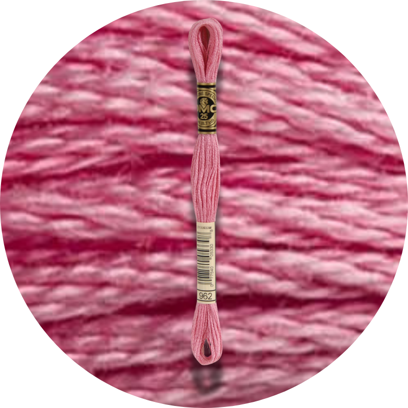 DMC Mouliné Spécial 25, Punaisen/Keltaisen/Oranssin sävyt 0962