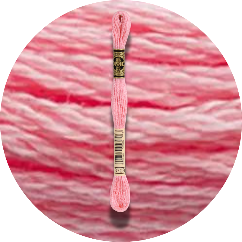 DMC Mouliné Spécial 25, Punaisen/Keltaisen/Oranssin sävyt 3708