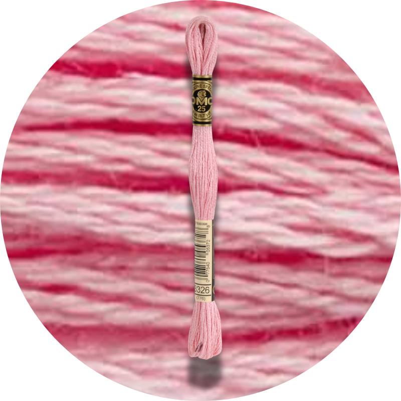 DMC Mouliné Spécial 25, Punaisen/Keltaisen/Oranssin sävyt 3326