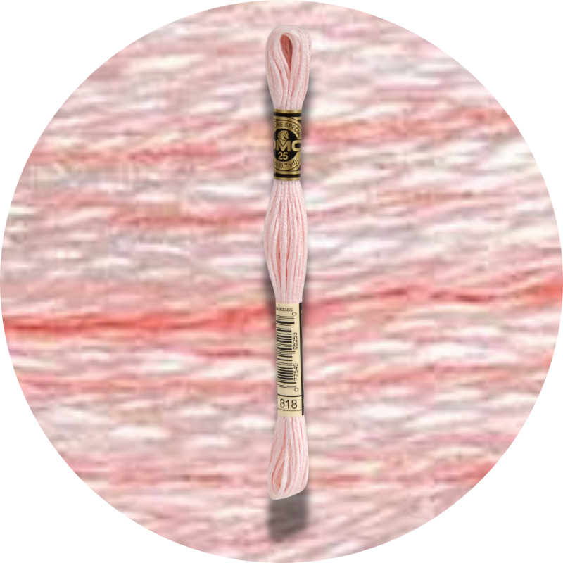 DMC Mouliné Spécial 25, Punaisen/Keltaisen/Oranssin sävyt 0818