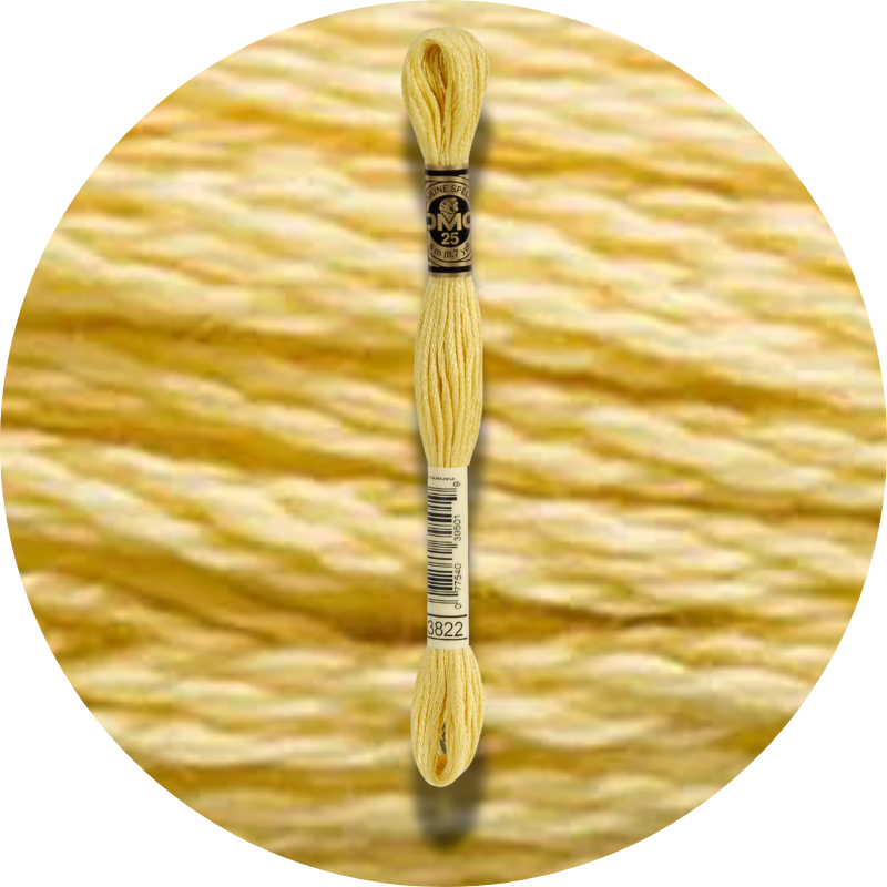 DMC Mouliné Spécial 25, Punaisen/Keltaisen/Oranssin sävyt 3822