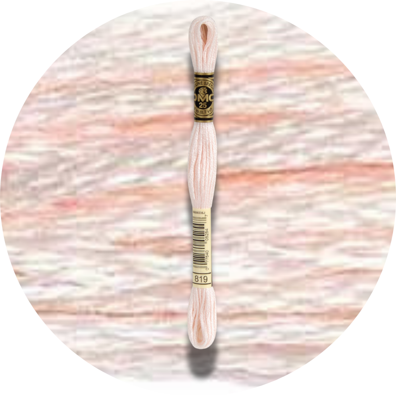 DMC Mouliné Spécial 25, Punaisen/Keltaisen/Oranssin sävyt 0819