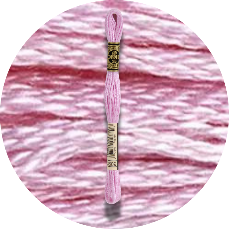 DMC Mouliné Spécial 25, Punaisen/Keltaisen/Oranssin sävyt 3609