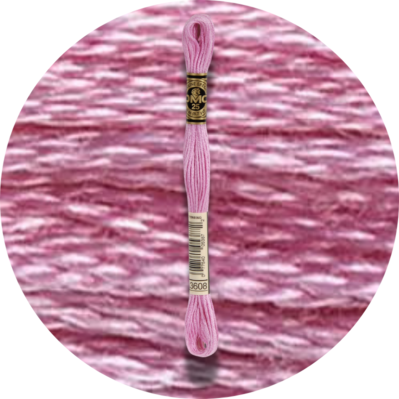 DMC Mouliné Spécial 25, Punaisen/Keltaisen/Oranssin sävyt 3608