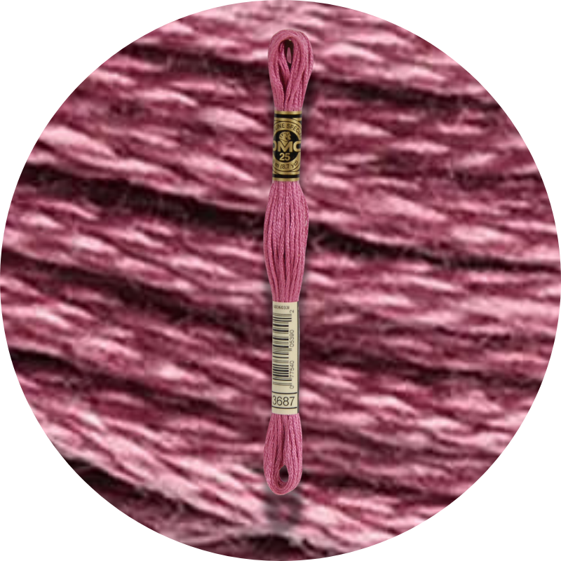 DMC Mouliné Spécial 25, Punaisen/Keltaisen/Oranssin sävyt 3687