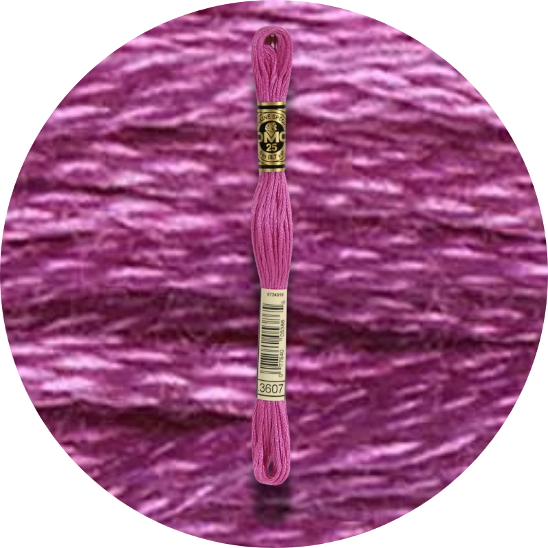 DMC Mouliné Spécial 25, Punaisen/Keltaisen/Oranssin sävyt 3607