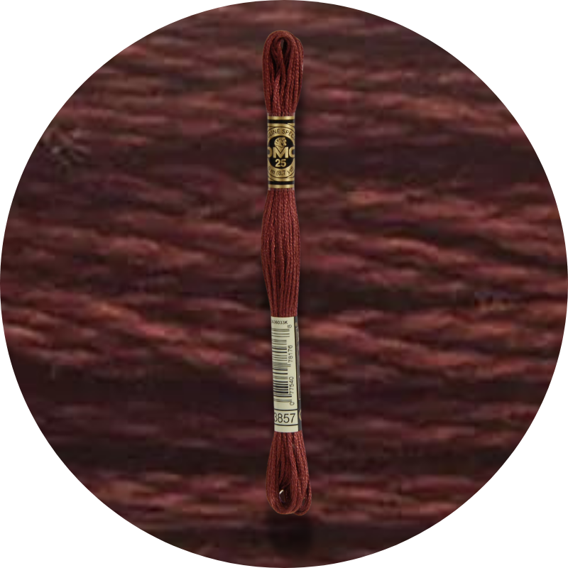 DMC Mouliné Spécial 25, Punaisen/Keltaisen/Oranssin sävyt 3857
