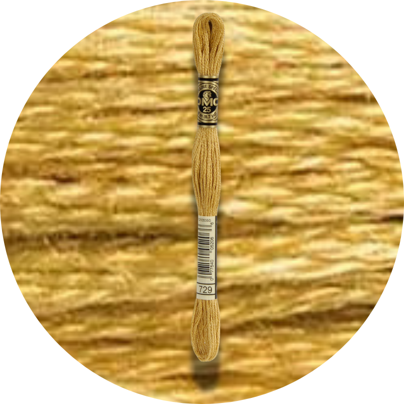 DMC Mouliné Spécial 25, Punaisen/Keltaisen/Oranssin sävyt 0729