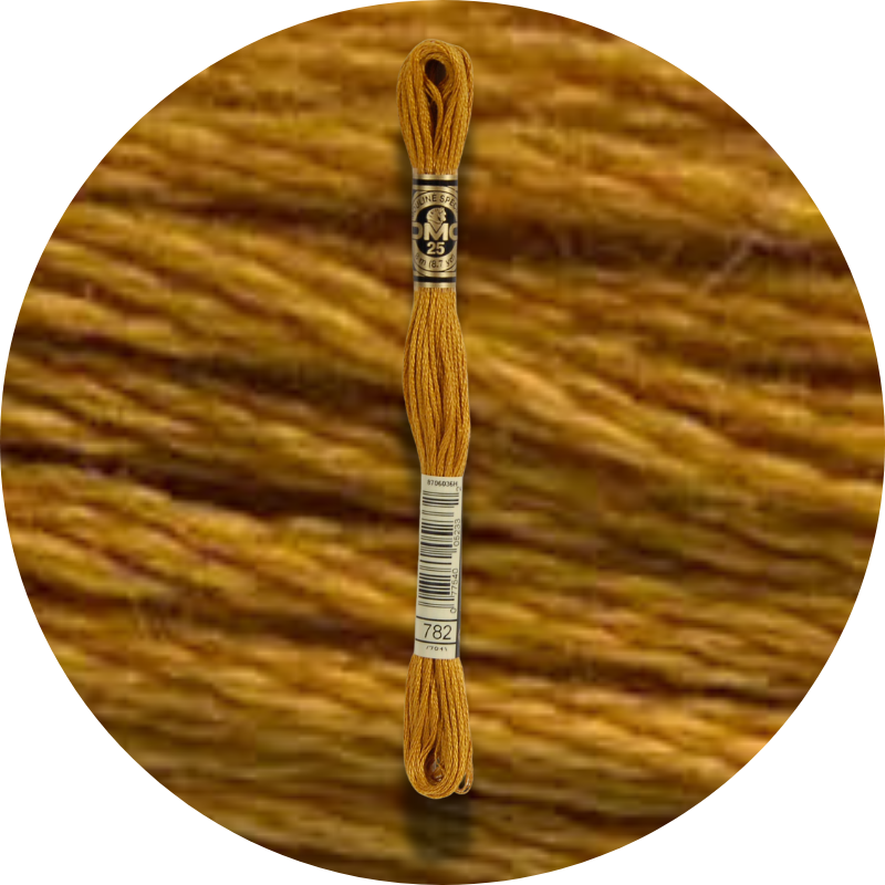 DMC Mouliné Spécial 25, Punaisen/Keltaisen/Oranssin sävyt 0782