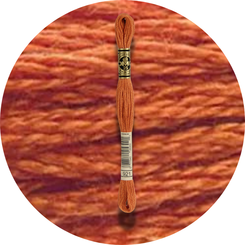 DMC Mouliné Spécial 25, Punaisen/Keltaisen/Oranssin sävyt 0921