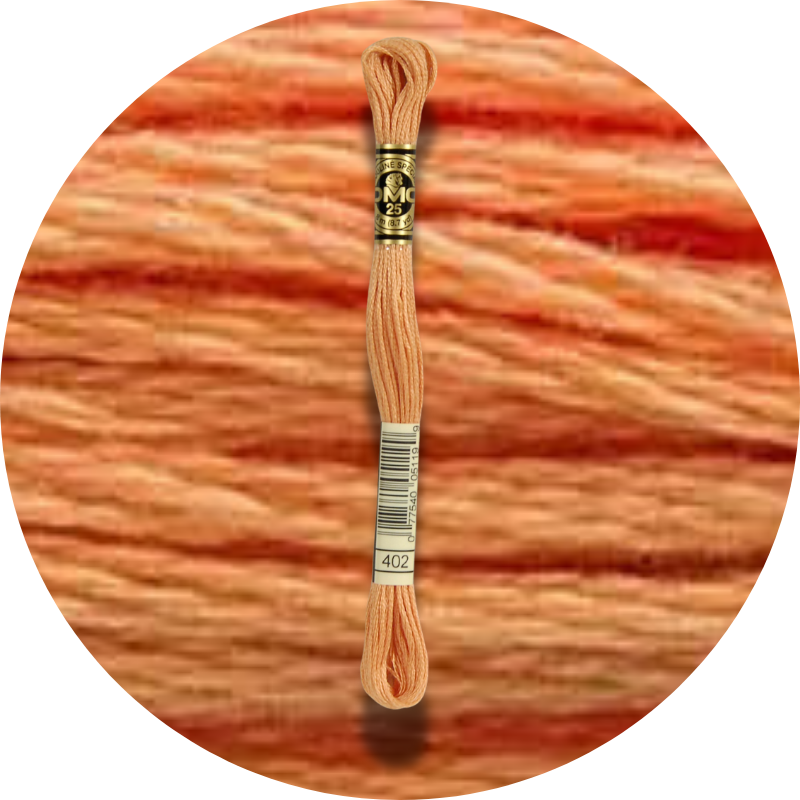 DMC Mouliné Spécial 25, Punaisen/Keltaisen/Oranssin sävyt 0402