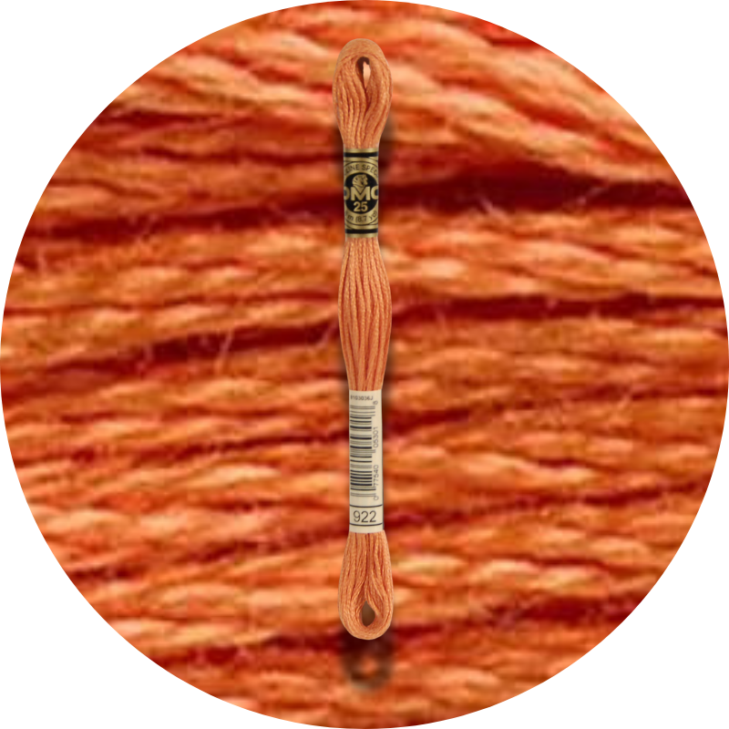 DMC Mouliné Spécial 25, Punaisen/Keltaisen/Oranssin sävyt 0922