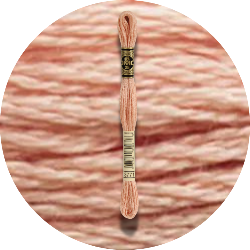 DMC Mouliné Spécial 25, Punaisen/Keltaisen/Oranssin sävyt 3771