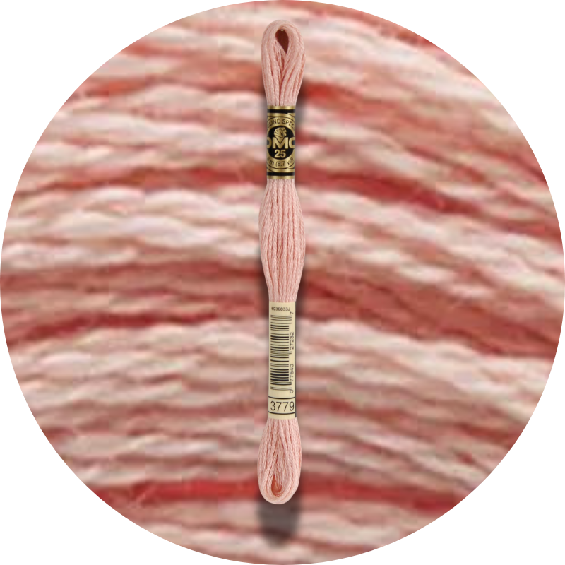 DMC Mouliné Spécial 25, Punaisen/Keltaisen/Oranssin sävyt 3779