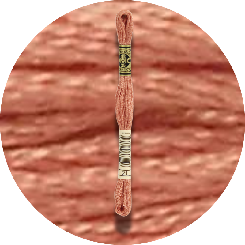DMC Mouliné Spécial 25, Punaisen/Keltaisen/Oranssin sävyt 0021