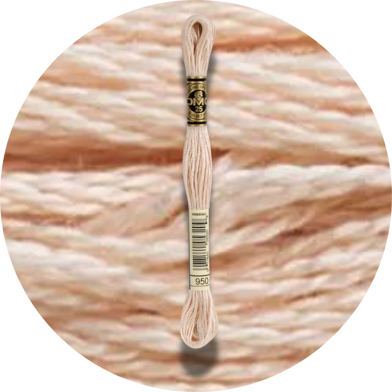 DMC Mouliné Spécial 25, Punaisen/Keltaisen/Oranssin sävyt 0950