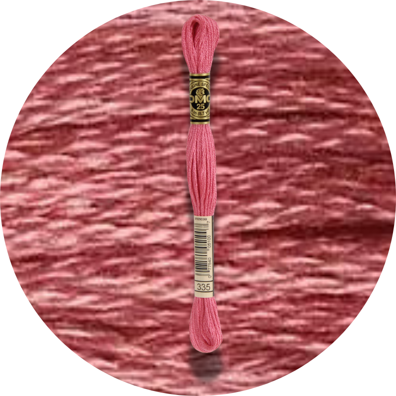 DMC Mouliné Spécial 25, Punaisen/Keltaisen/Oranssin sävyt 0335