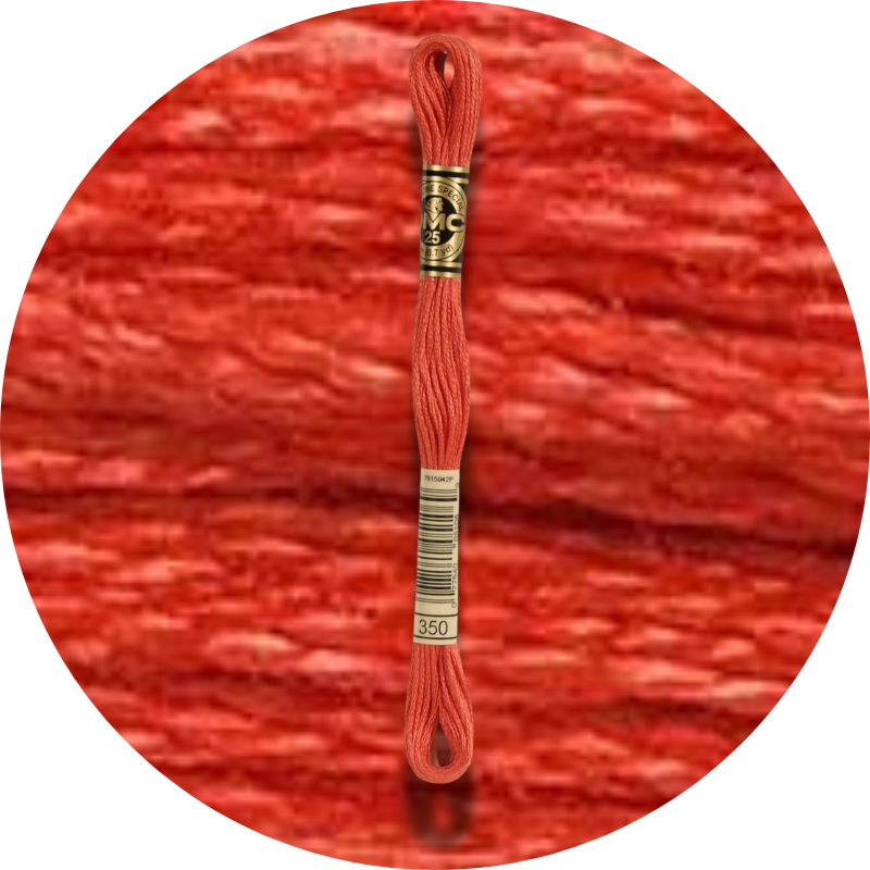 DMC Mouliné Spécial 25, Punaisen/Keltaisen/Oranssin sävyt 0350