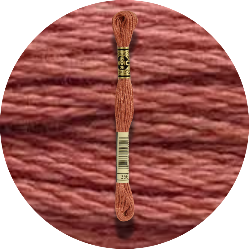 DMC Mouliné Spécial 25, Punaisen/Keltaisen/Oranssin sävyt 0356