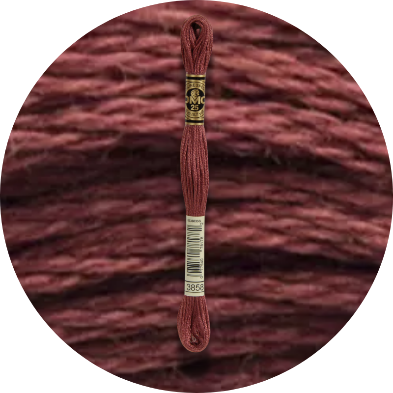 DMC Mouliné Spécial 25, Punaisen/Keltaisen/Oranssin sävyt 3858