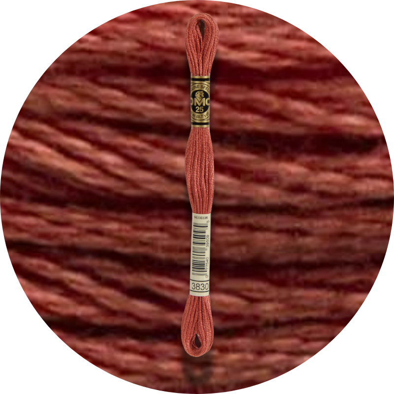 DMC Mouliné Spécial 25, Punaisen/Keltaisen/Oranssin sävyt 3830