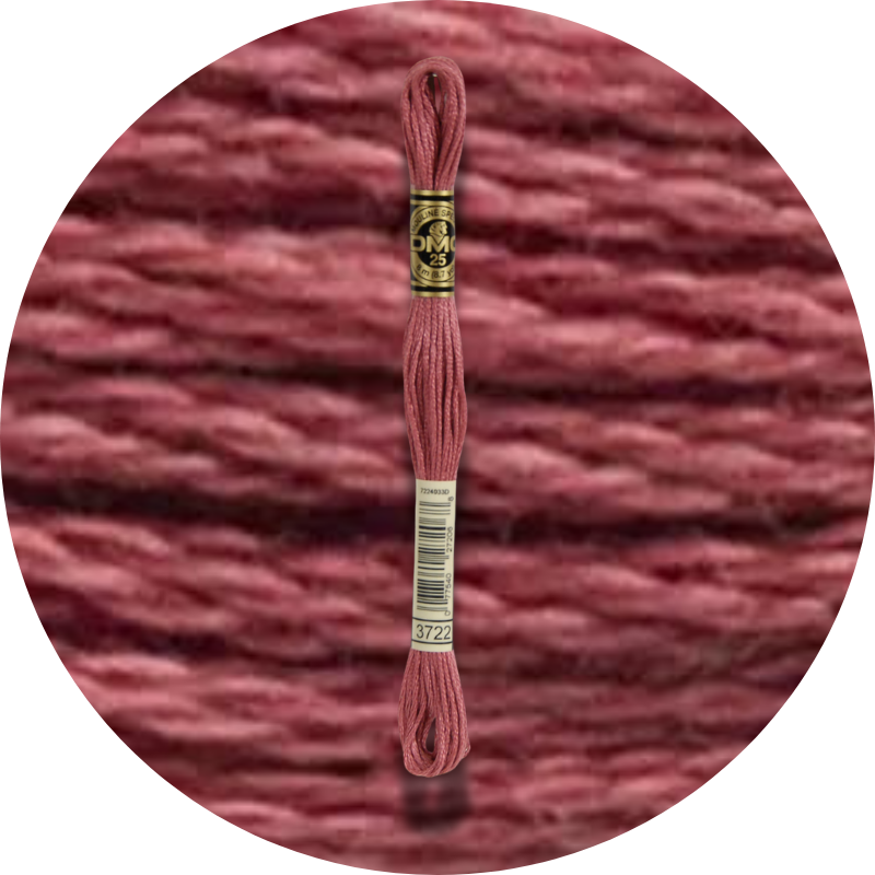 DMC Mouliné Spécial 25, Punaisen/Keltaisen/Oranssin sävyt 3722