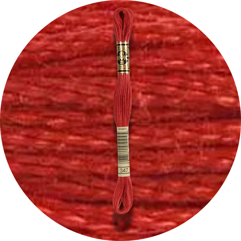 DMC Mouliné Spécial 25, Punaisen/Keltaisen/Oranssin sävyt 0347