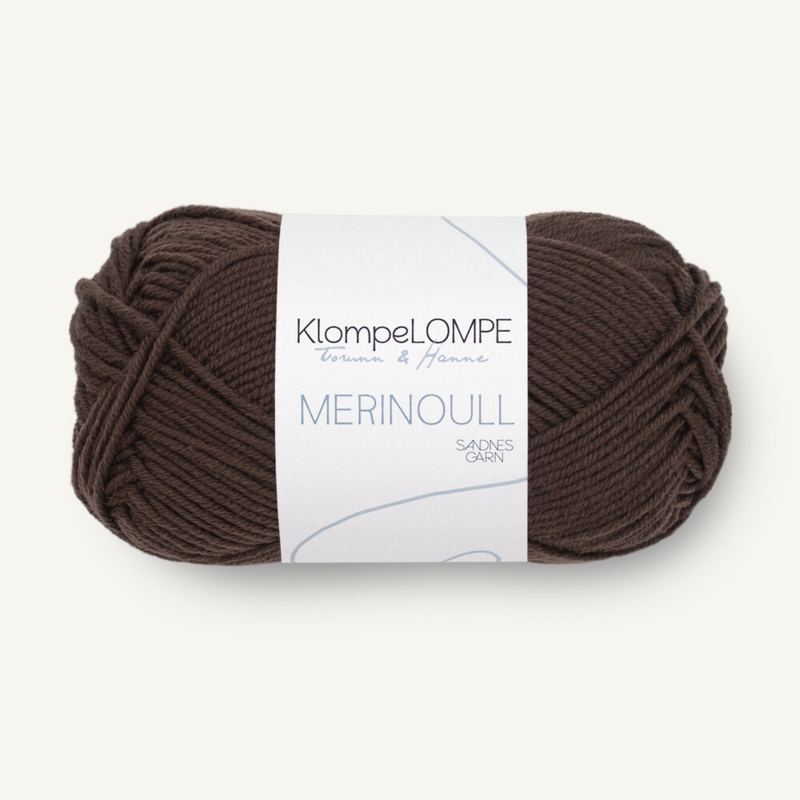 Sandnes KlompeLompe Merinoull 3081 Tummanruskea