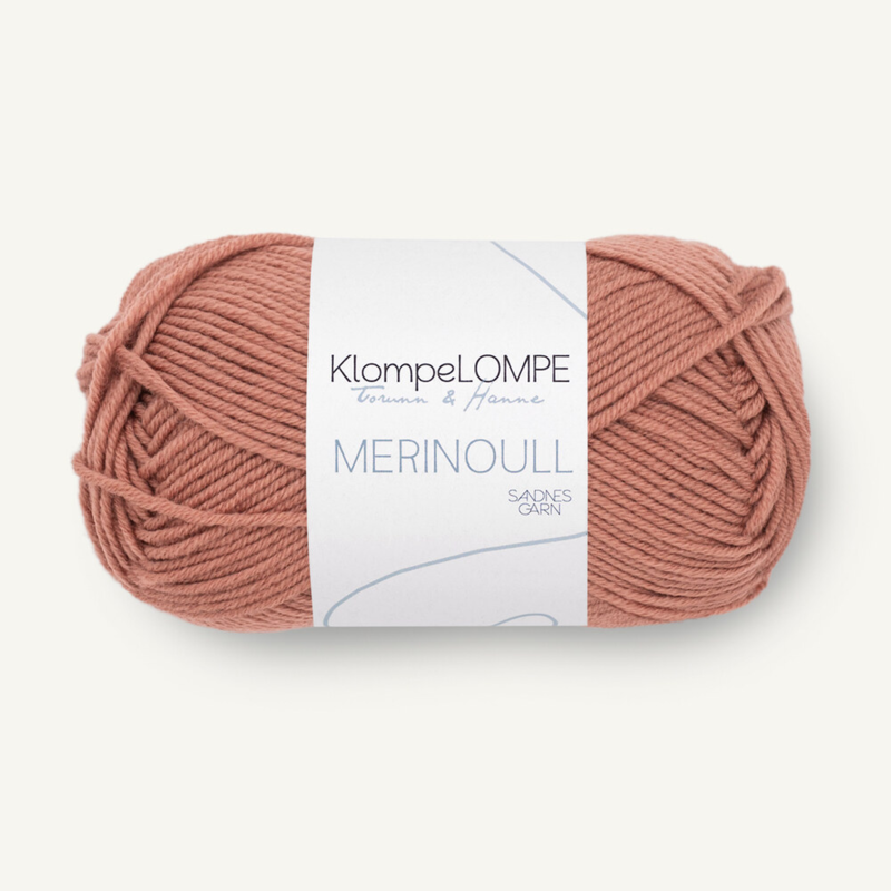 Sandnes KlompeLompe Merinoull 3544 Ruskeanroosa