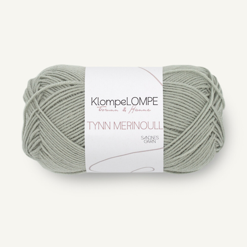 Sandnes KlompeLompe Tynn Merinoull 9040 Puuterinvihreä