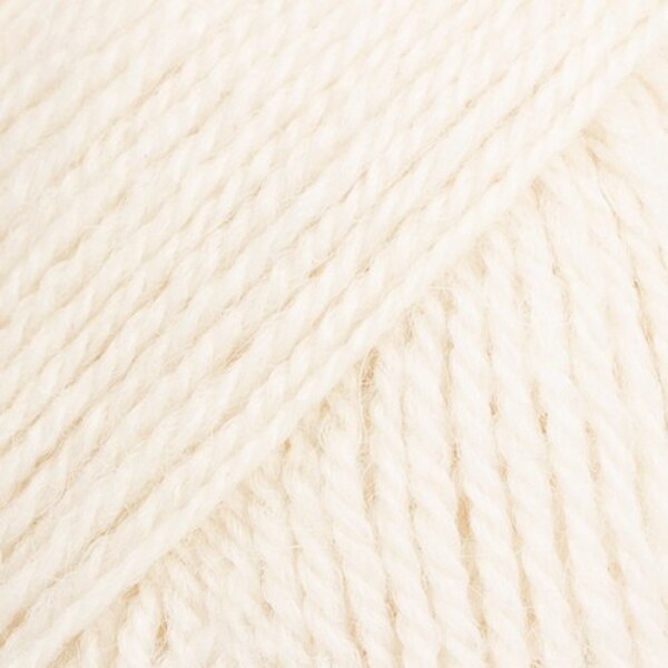 DROPS Flora 01 Luonnonvalkoinen 
 (Uni Colour)