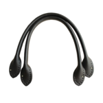 Laukun kahva nahkaa, musta (2 kpl)