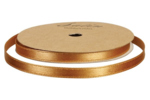 Satinbånd 10 mm Lysebrun/Guld
