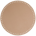 Go Handmade TaskeKurve Base, PU Læder, Rund, 25 cm 22382 Aprikos