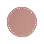 Go Handmade TaskeKurve Base, PU Læder, Rund, 17 cm 22393 Rosa