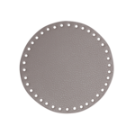 Go Handmade TaskeKurve Base, PU Læder, Rund, 17 cm 22394 Beige