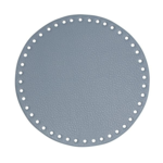 Go Handmade TaskeKurve Base, PU Læder, Rund, 20 cm 22385 Blå