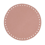 Go Handmade TaskeKurve Base, PU Læder, Rund, 20 cm 22386 Rosa