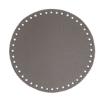 Go Handmade TaskeKurve Base, PU Læder, Rund, 20 cm 22391 Lys grå