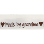 Go Handmade Kudottu Etiketti, Kaksipuolinen, 50 x 11,5 mm, 10 kpl Made by grandma