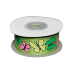 Dekobånd, Dyr, 25 mm, 10 m Sommerfugle