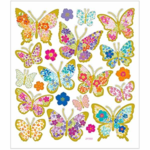 Stickers, Dyr, Ark 15 x 16,5 cm, 1 ark Sommerfugle