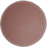 Go Handmade TaskeKurve Base, PU læder, Rund, 35 cm 22411 Lavendel