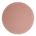 Go Handmade TaskeKurve Base, PU læder, Rund, 30 cm 22401 Rosa