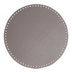 Go Handmade TaskeKurve Base, PU læder, Rund, 30 cm 22402 Beige