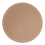 Go Handmade TaskeKurve Base, PU læder, Rund, 30 cm 22404 Abrikos