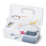 Muovilaatikko kannella Läpinäkyvä 30,5 x 16,5 cm, 10 lokeroa