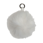 Go Handmade Pompon m. ringlås, 11 cm 22223 Hvid - hvid strop
