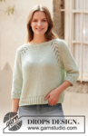210-19 Mint Tea Sweater by DROPS Design