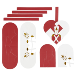 Flettede julehjerter Nøddeknækker